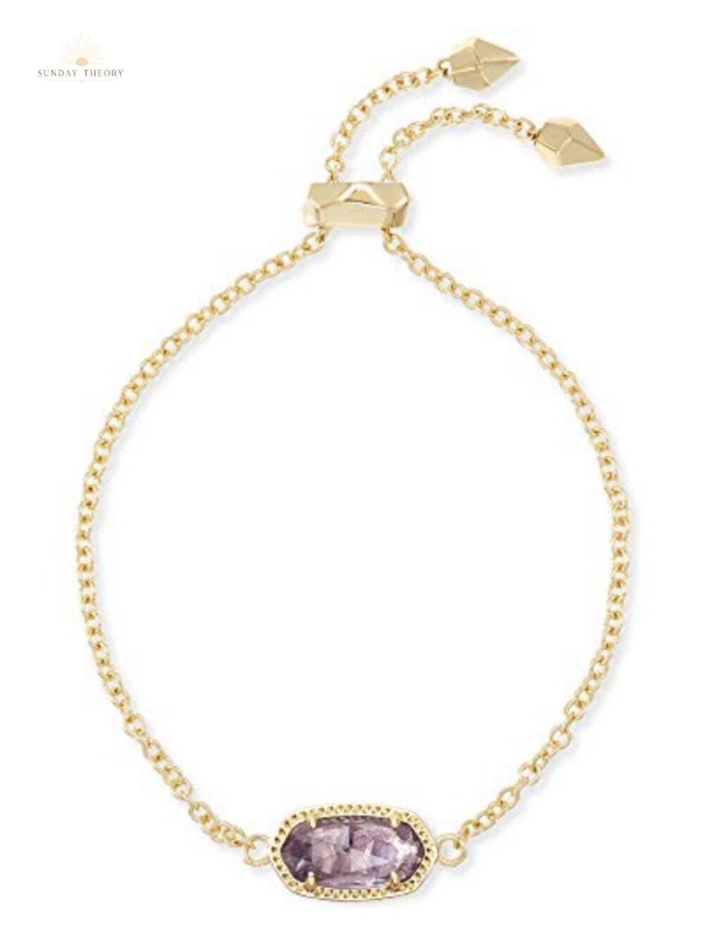 Gold-Plated Link Bracelet with Adjustable Sliding Clasp, Women's Fashion